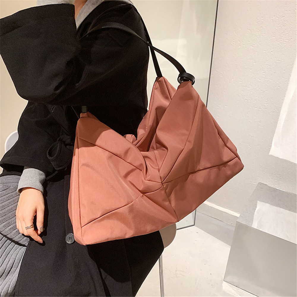 Solid Color Large Capacity Ladies Handbag Canvas Shoulder Bags Multifunctional Women Travel Bags Sac