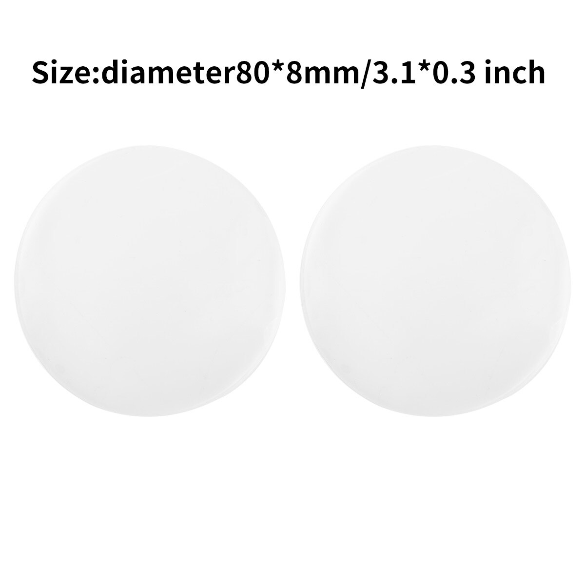Protectores de goma transparentes para parachoques de pared, perilla de puerta autoadhesiva, topes de manija, almohadillas de protección de muebles de armario, Hardware, 2/6 Uds.: 2pcs Clear 80
