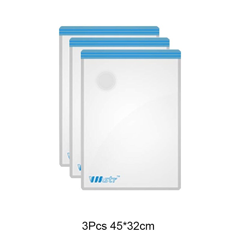 Mini Automatic Vacuum Compressor Pump USB Electric Air Extractor for Vaccum Compression Bag Clothes Food Space Saver Storage Bag: 3pcs-45x32cm-Clothes