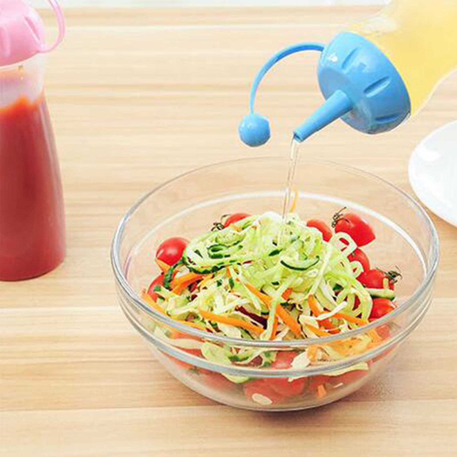 1Pcs Poreuze Salade Dressing Fles Schone Zee Soning Squeeze Fles In Keuken Multifunctionele Kruiden Spuitfles
