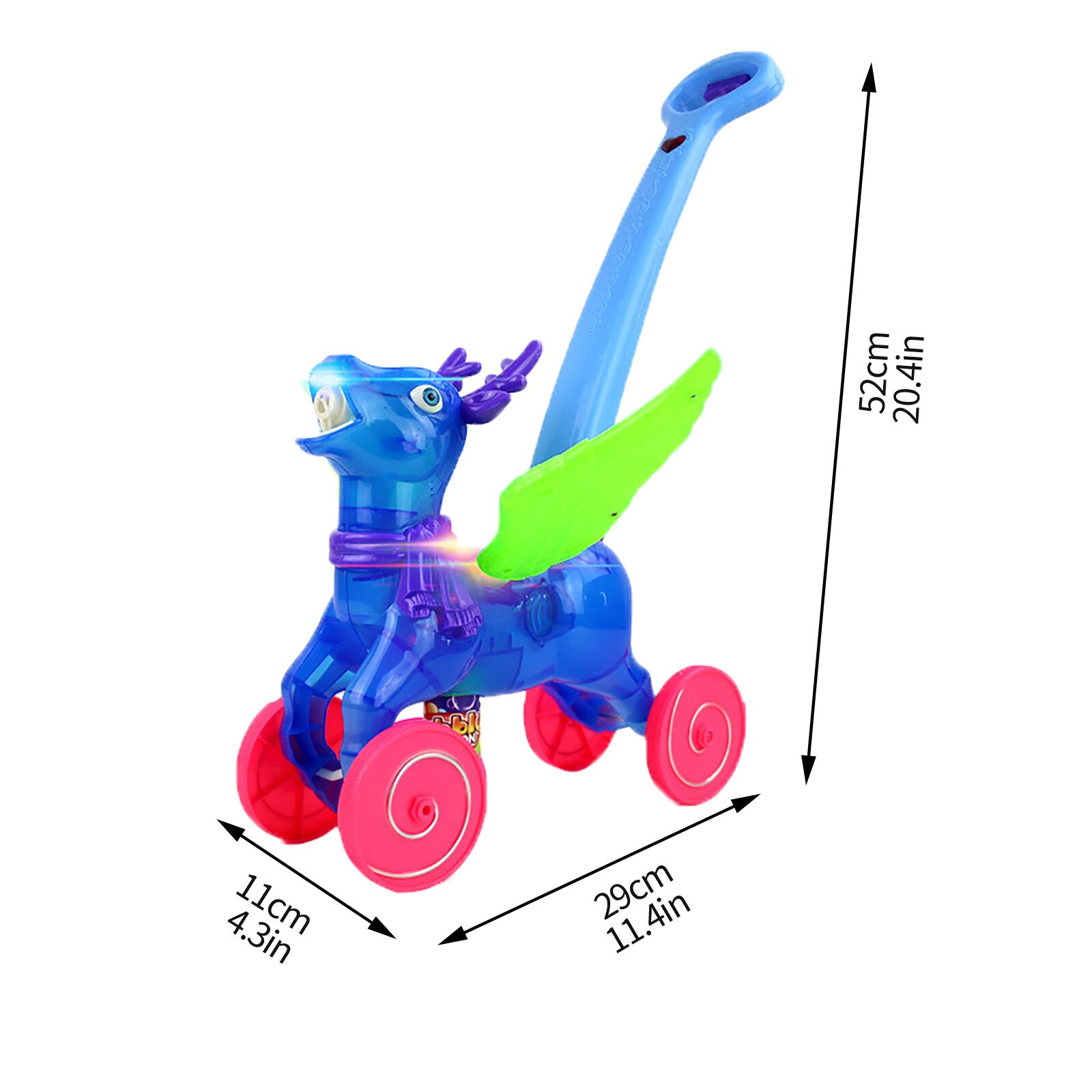 Bubble Machine Music Light Push Toy Bubble Maker Bubble Solution(110ml): C