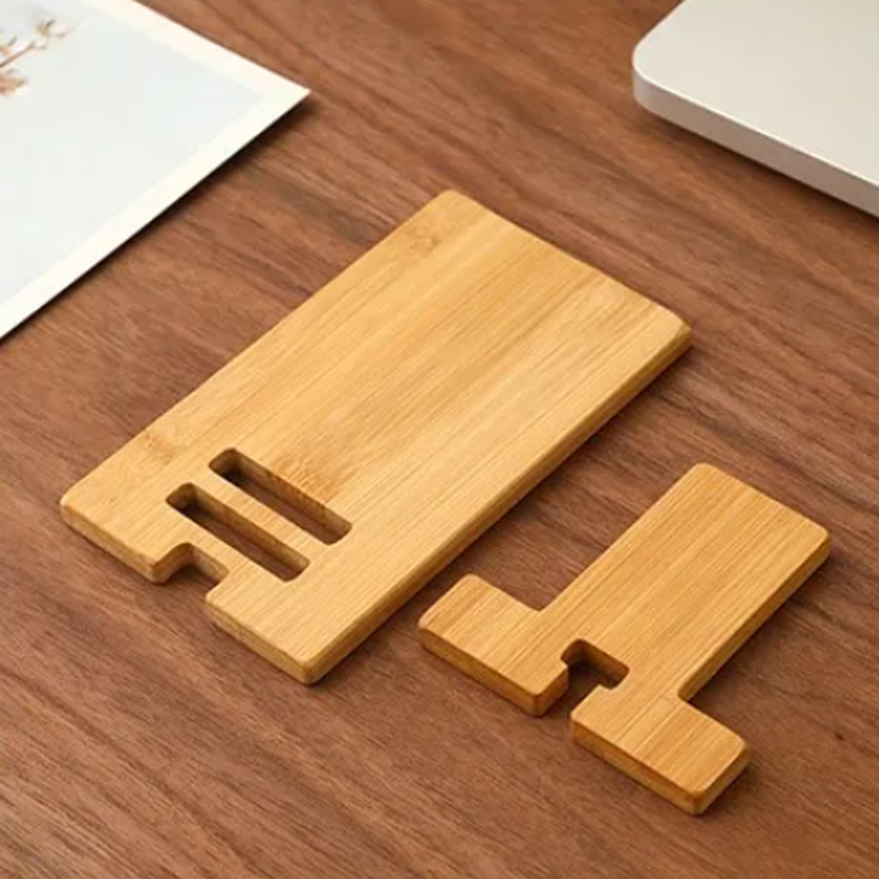 Desktop Bamboo Phone Holder Practical Wooden Smartphone Charging Stand Lazy Multi-functional Stand