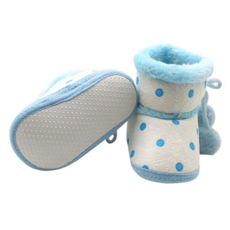 LXA-Newborn Baby Boys Girls Winter Boots Soft Bottom Baby Girls Moccasin Warm Boots Non-slip Booties