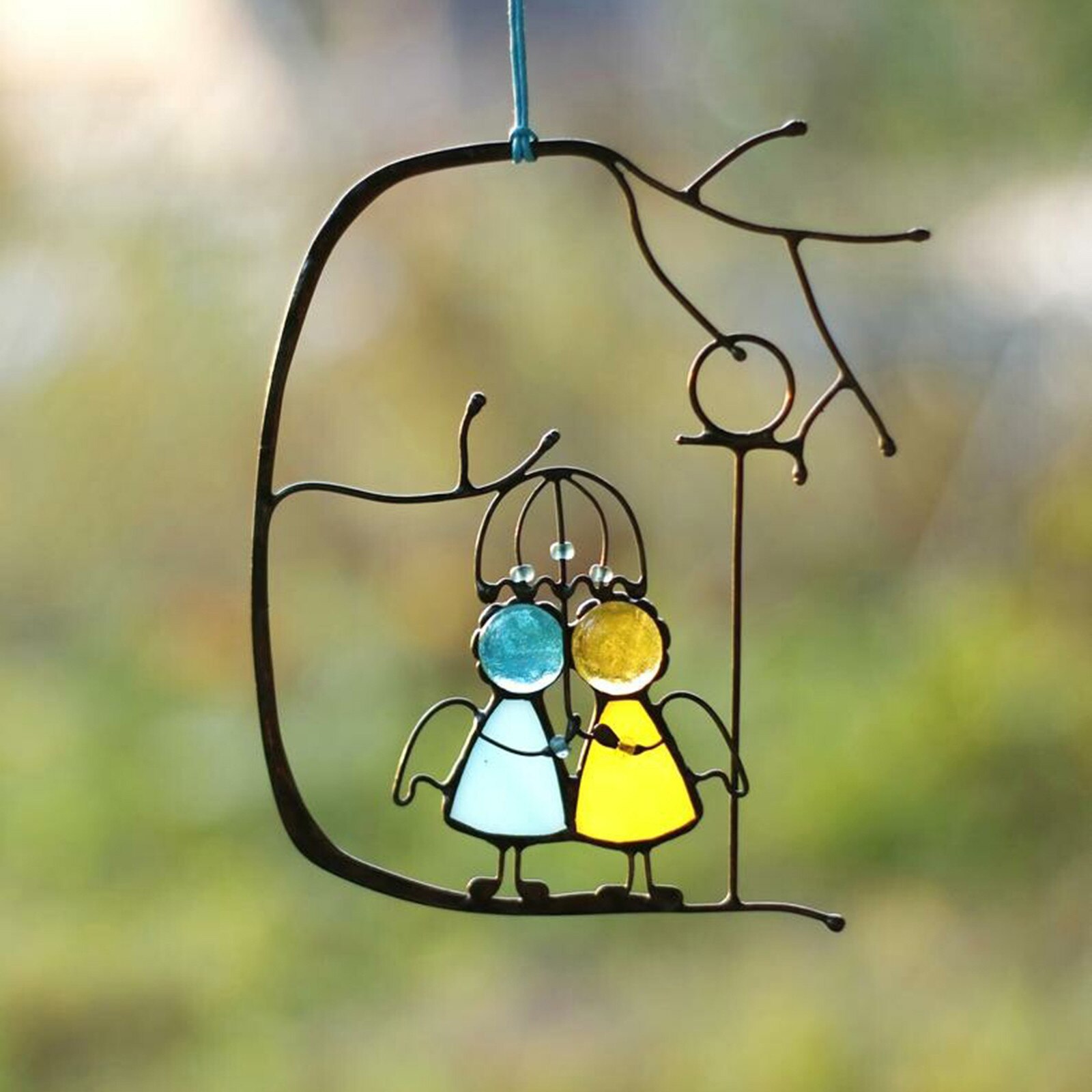 30 # Angels Paar Liefde Window Art Gordijnen Ornament Suncatcher Woonkamer Party Decoratie Home Decor