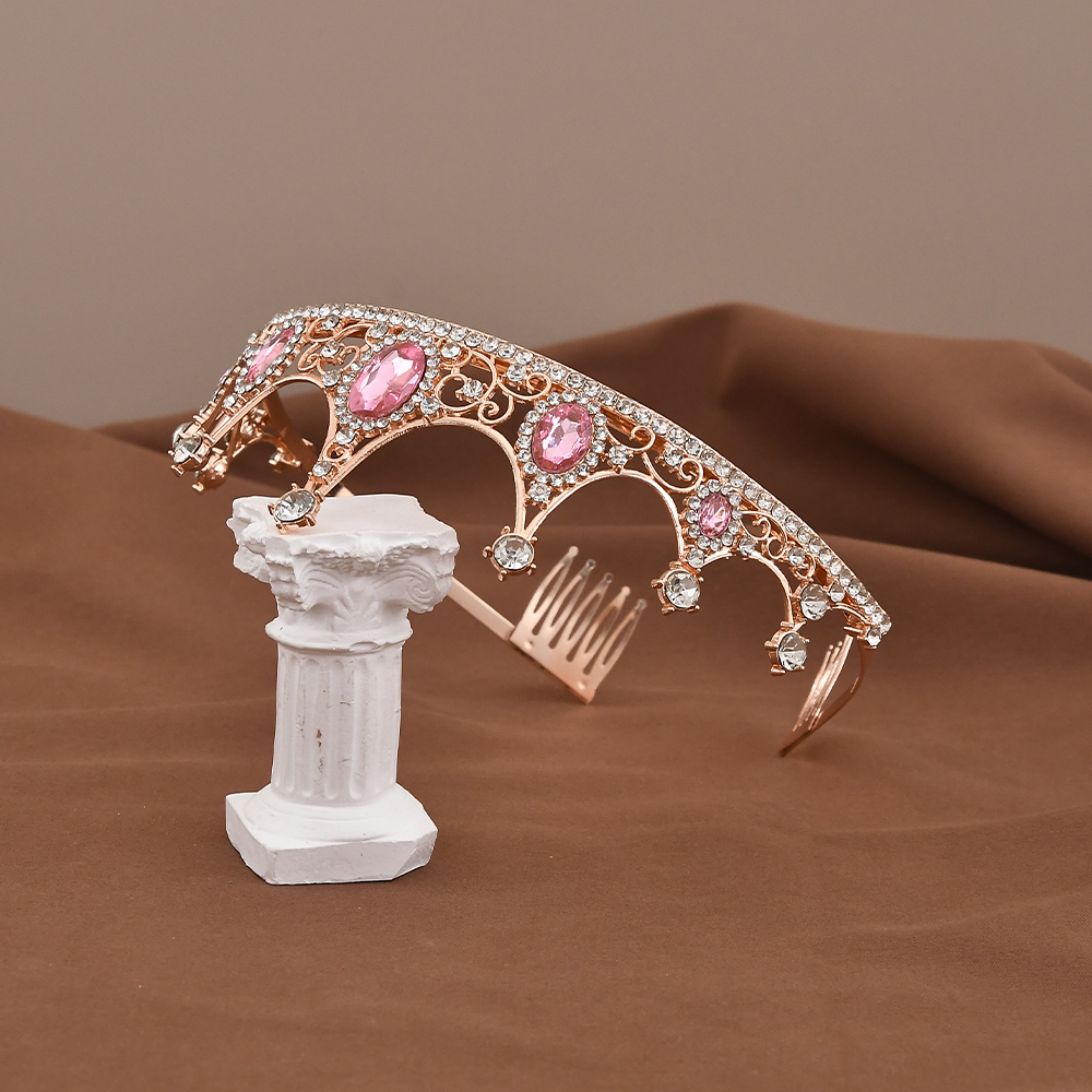 Coronas y Tiaras de cristal de princesa Reina, Tiara de corona barroca Vintage para mujer, desfile de novia, diadema para graduación, accesorios para el cabello de boda