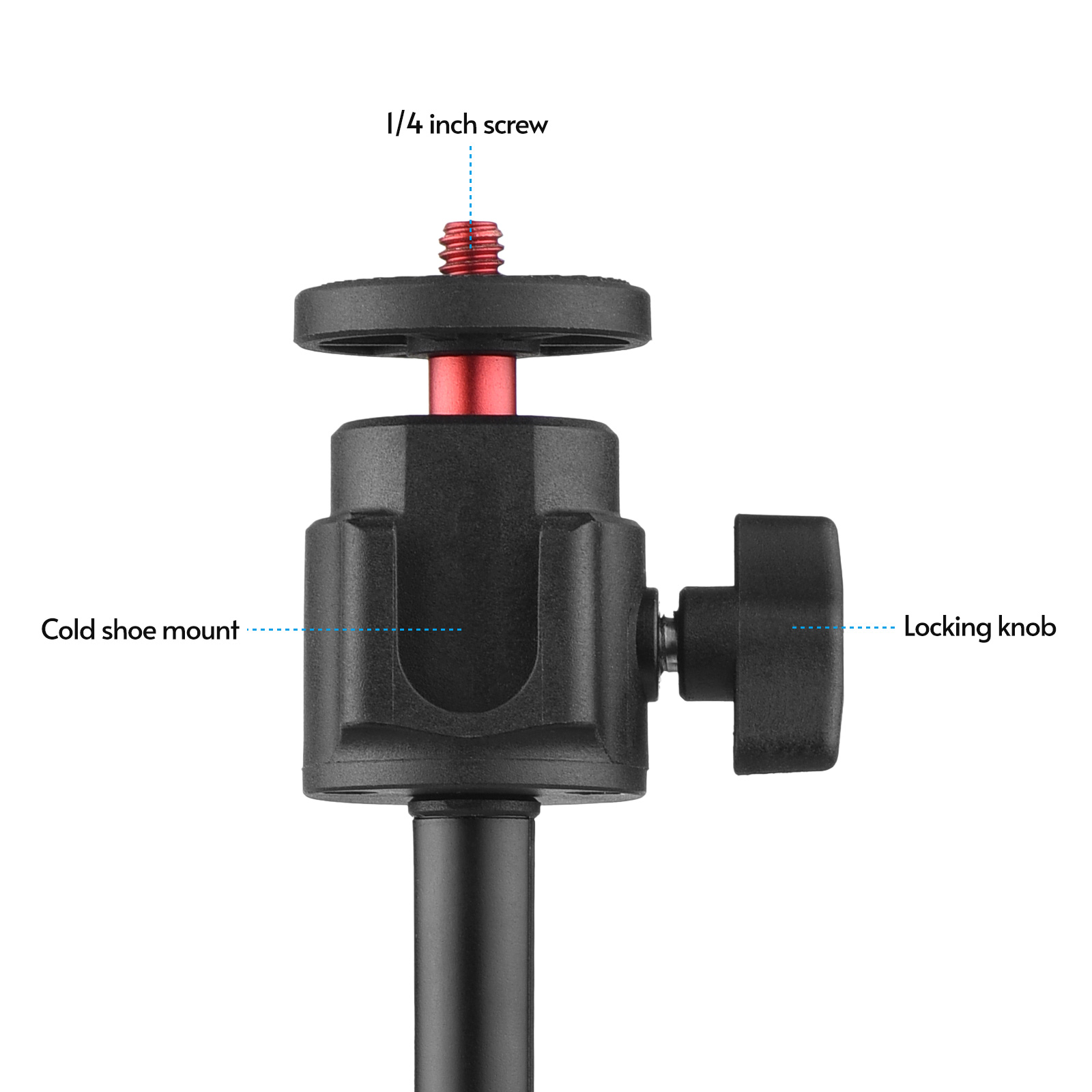 Portable Mini Tripod Lightweight Extendable Tripod Stand Handle Grip with 4 Levels of Adjustable Height for Phone Camera Video
