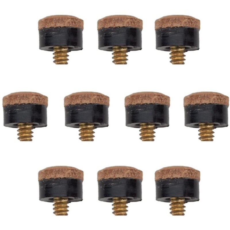 100Pcs Billiard Pool Cue Tips Screw-on Cue Tips 12mm Billiard Cue Replacement Snooker Accessories