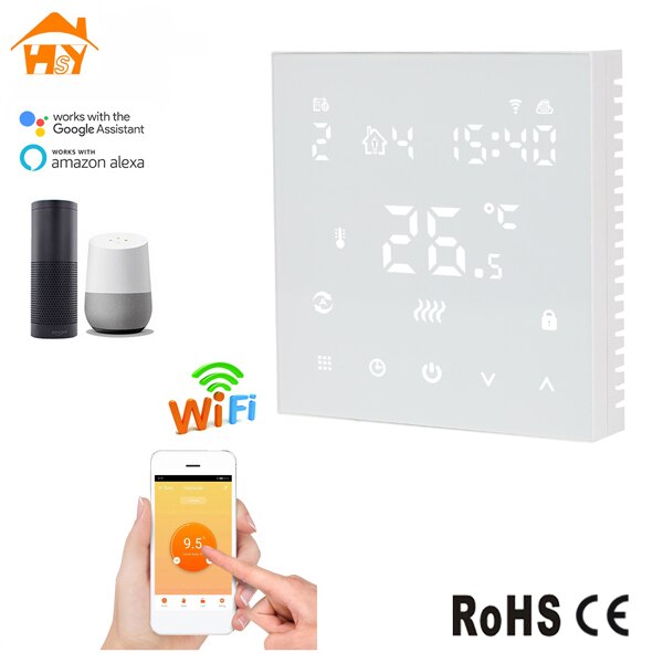 Termostato de pared Digital de calefacción por suelo radiante programable con WiFi CE RoHS