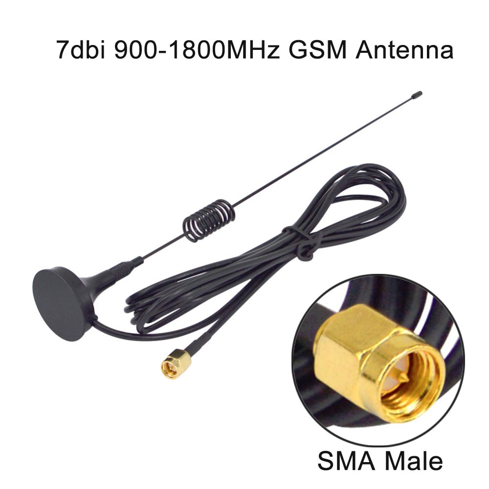 10 Stuks 7dbi-8dbi Gsm-antenne 900-1800 Mhz Magnetische Basis Sma Plug Crimp RG174 3M Signaal booster