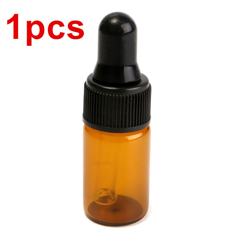 Arshen 3ml æterisk olie dråber aromaterapi parfume tom dispenser flasker ravglas flydende reagens pipette flaske: 1 stk