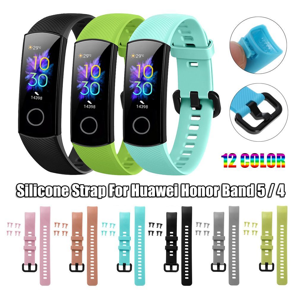 For Honor Band 5 4 Soft Silicone Watch Band Replacement Strap Colorful Sports Wristbands Classic