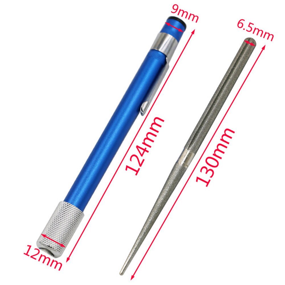 400 Gittergewebe Angeln Haken Spitzer Stift Spitzer draussen-Werkzeug Diamant Stift geformt Messer Spitzer: doppelt Kopf