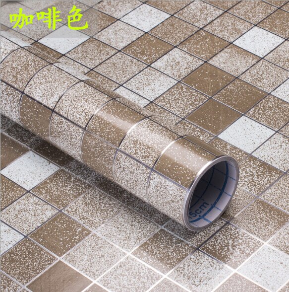 Removable Wall Stickers Kitchen Bathroom Oil-Proof Waterproof Mural Art Vinyl 3D Mosaic Tile Home Room Decal Decoration: Coffee