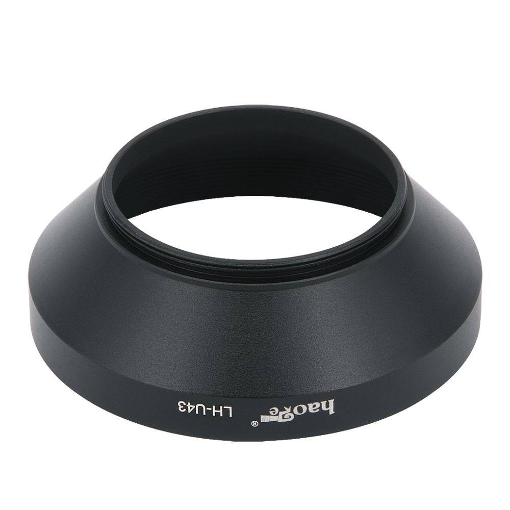 Haoge LH-U43 Universal Round Metal Screw-in Mount Lens Hood Shade for Leica X/Typ 113,Leica X Vario/Type 107,Leica D-LUX/Type109