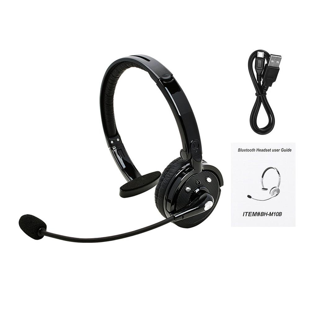 BH-M10B Portable Over-Ear Noise Canceling Wireless Bluetooth Headphones Handsfree Call Headset With Mic For Trucker Drivers