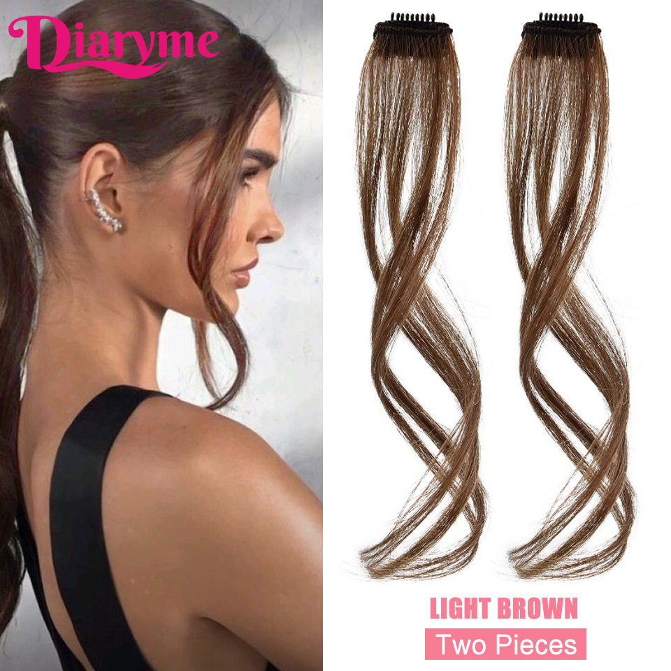 2 pçs longo lado franja de ar ondulado encaracolad... – Grandado, image size:960x960