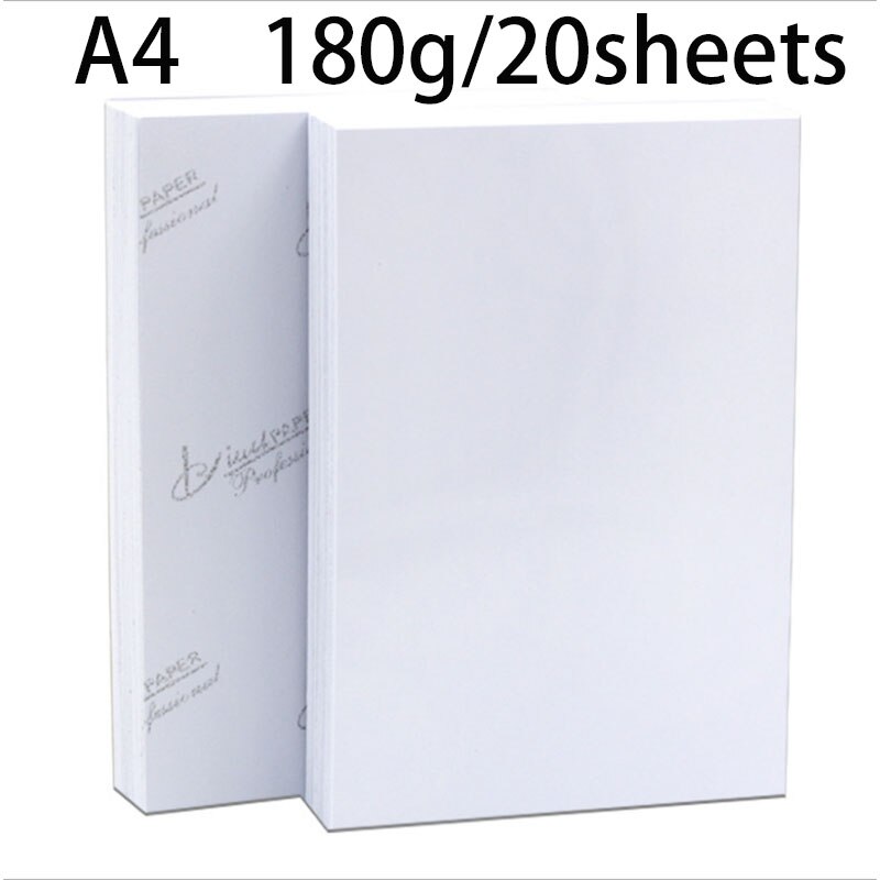20 Sheets/package A4 High Gloss Photo Paper for Inkjet Printer Photo Studio Photographer Image Printing Glossy Paper: 180G 20sheehs
