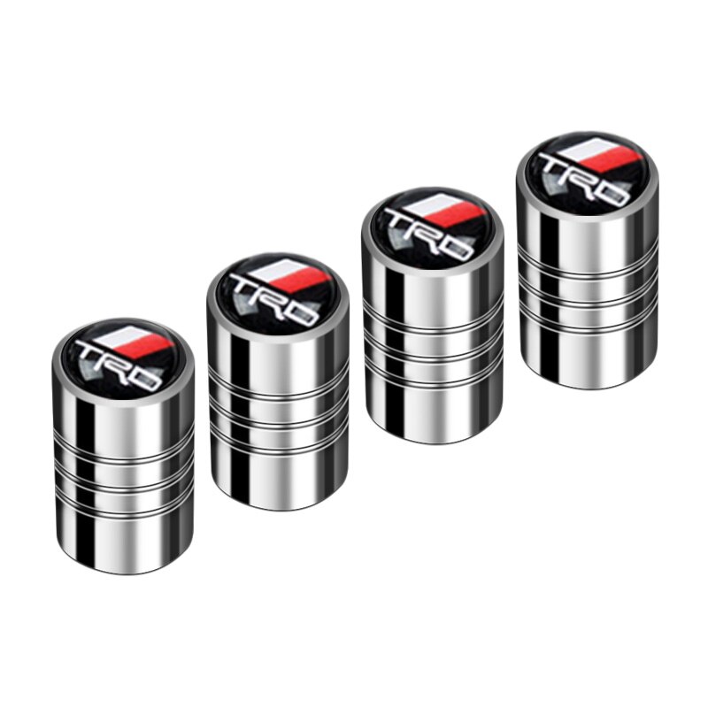 Válvulas de neumático de aluminio, tapones de válvula de tapón hermético para Toyota TRD, 4 Uds.