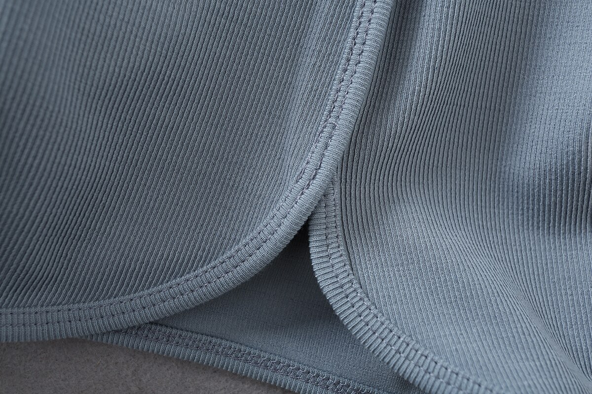 Women Casual Rib Dolphin Shorts