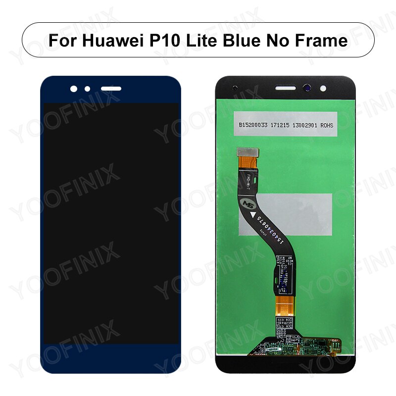 Voor Huawei P10 Lite Lcd WAS-LX1 WAS-LX2 WAS-LX3 WAS-LX1A Touch Screen Digitizer Vervanging Deel Voor Huawei P10 Lite Display: Blue No Frame