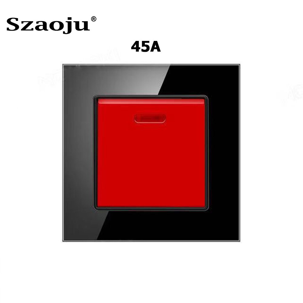Szaoju 45A Electrical Switch with LED Light Indicator, 45A Large Power On / Off Power Switch White Black AC 110-250V: 45A Black