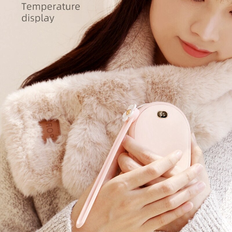 Portable USB Rechargeable Mini Heater with Temperature Display Travel Warmer Winter Hand Warmer
