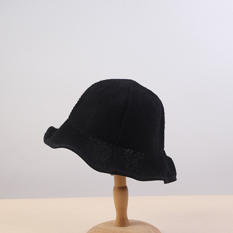 2020 novo estilo cor sólida balde chapéu pescador chapéu de viagem ao ar livre chapéu de sol chapéus para mulher 154: Black