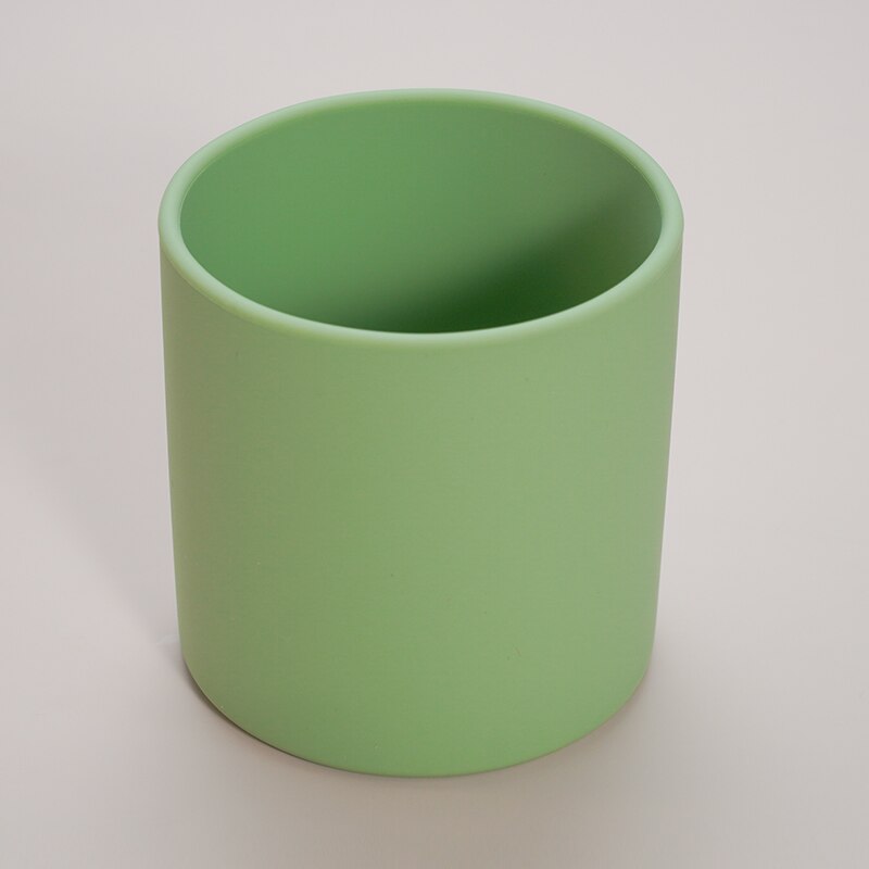 Baby Silicone Lekvrij Snack Cup Peuter Draagbare Voedsel Opbergdoos Baby Leren Drinkwater Cup Bpa Gratis Siliconen: 011-mint pea