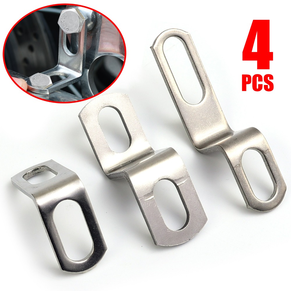Soporte de tubo de escape para motocicleta, abrazaderas de tubo de escape modificadas en forma de Z/L, accesorio de soporte fijo de acero inoxidable