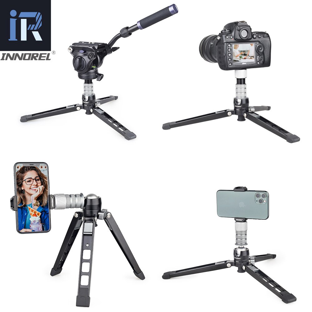 Pw70 tripé mini multifuncional de alumínio, suporte de fotografia para câmera dslr, smartphones com base de monopé