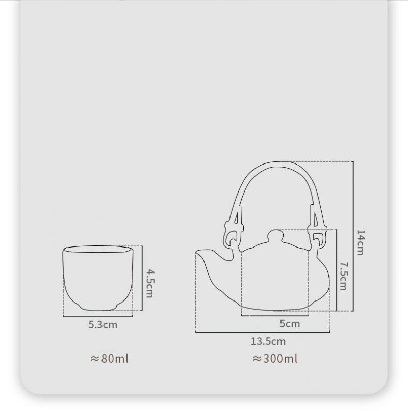 Chinese Style Hand Painted Tea Set Ceramics Household Kung Fu Tea Cups Teaware Porcelain Teaset Teapot Of Tea Ceremony