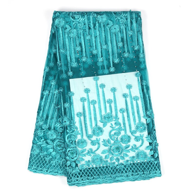 Afrykańskie tkaniny francuskie koronki tkaniny i zroszony tkaniny robić wiercenia wody sukienka haftowany tiul koronka tkaniny 5 metrów/zestaw: morela