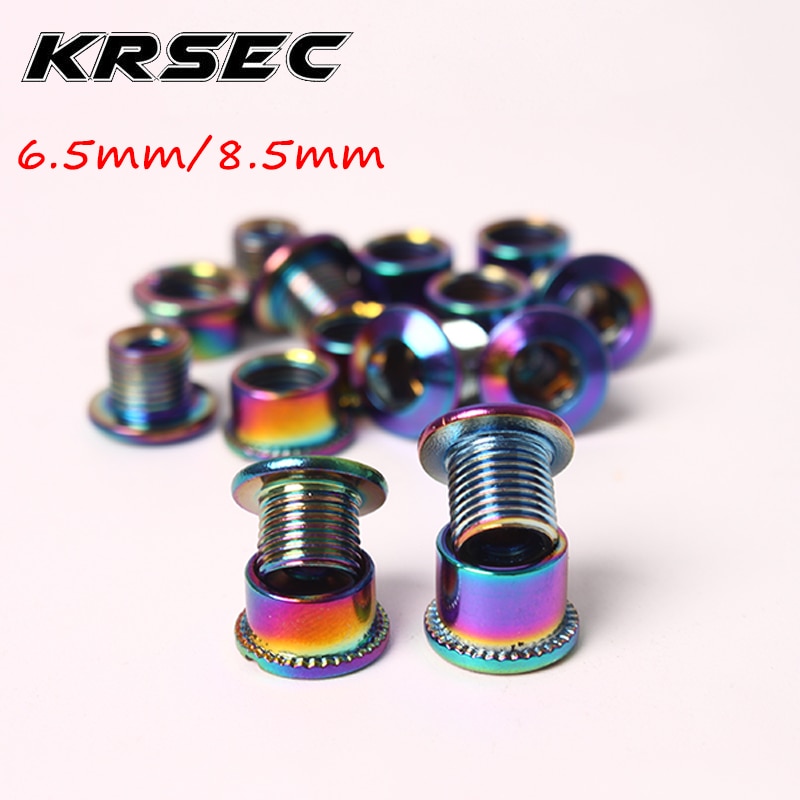 Krsec 4/5 stuks mtb kettingbladbouten 6.5 8.5mm enkele dubbele triple speed fiets kettingblad sliver crew mountainbike fiets crank