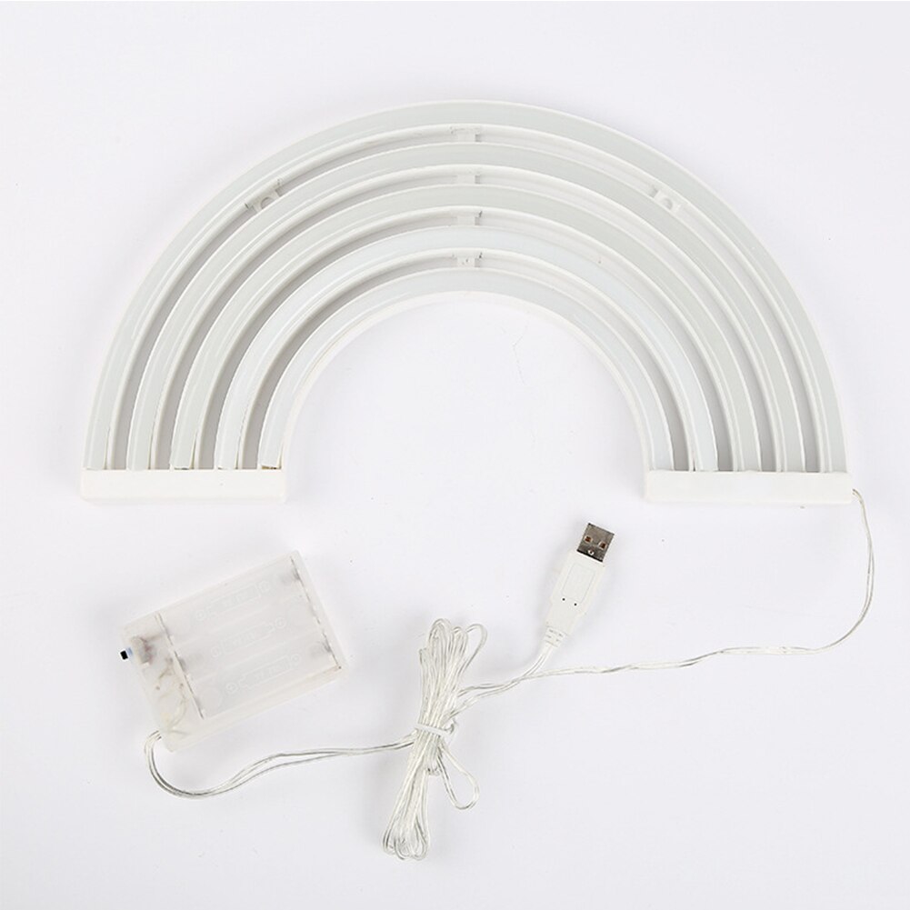 Rainbow Neon Light Sign Party Wall Hanging Lamp LED Neon Light Battery or USB Operated Light For Children Baby Room Home Decor