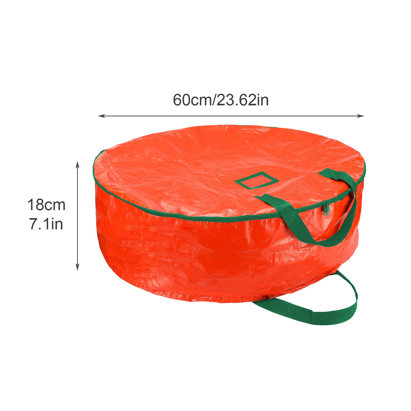 Foldable Round Christmas Wreath Oxford Cloth Storage Bag Durable Handles Easy To Carry Home Storage: 5