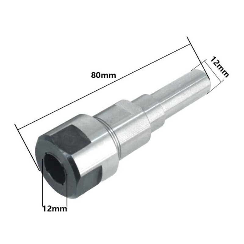 8mm 12mm 1/2 " 1/4 " skaftfreserforlengelsesstang graver maskin freser bitholder adapter trebearbeidingsverktøy: 12mm skaft