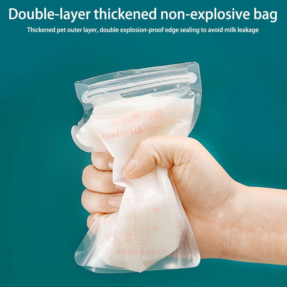 30pcs Milk Freezer Bags Milk Baby Food Storage Breast Milk Storage Bag Baby Food Safe Feeding Bags Breast Milk Freezer Bags