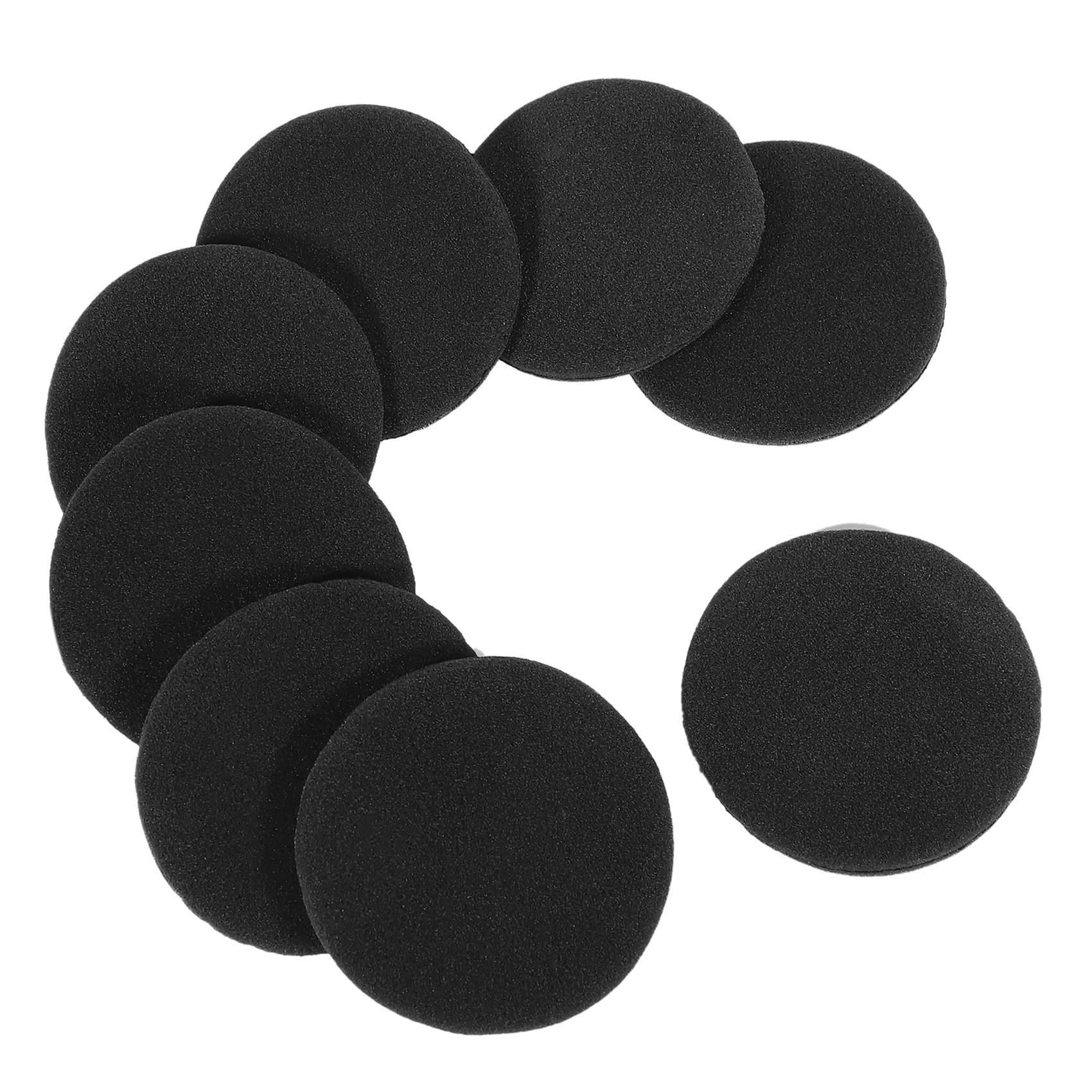 4 Pair 60mm Replacement Ear Foam Earphone Pad Covers for Headset Headphone Black