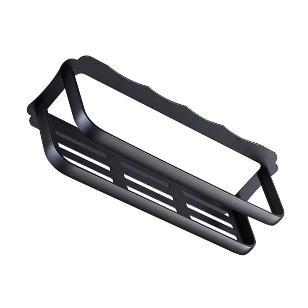 Punch Free Storage Stand Bathroom Shower Shelf Soap Shampoo Cosmetic Shelf Holder Organizer for Home Bathroom (Black Single Laye