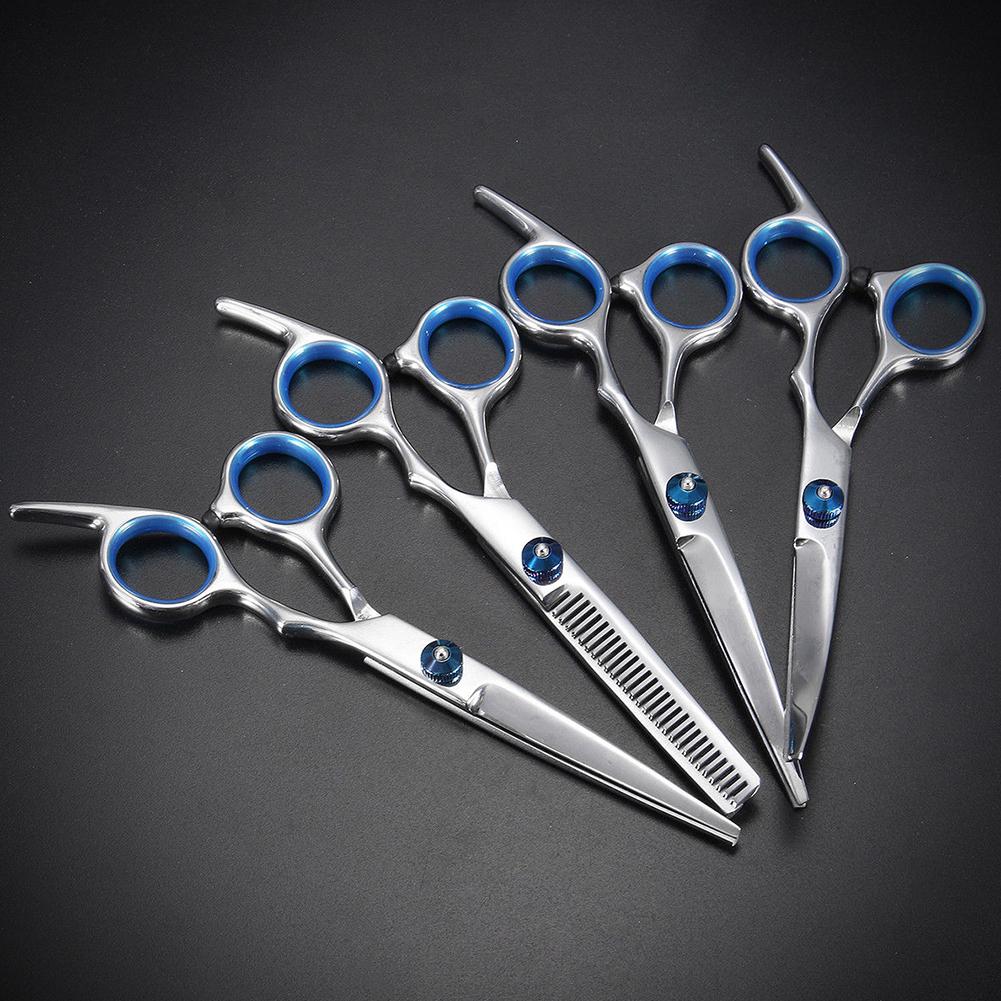 Set de tijeras profesionales de peluquería de 6 pulgadas, tijeras de peluquería, Kit de herramientas para cortar el pelo con peine para el aseo de mascotas, 6 unidades