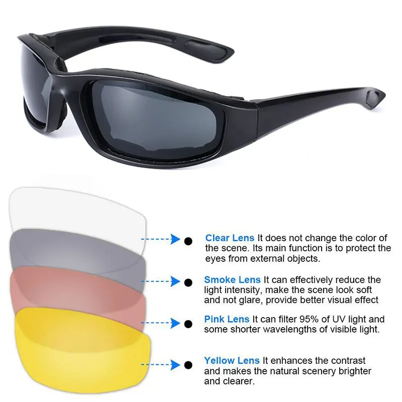 Gafas universales para motocicleta, gafas de sol polarizadas para protección ocular, gafas para Moto a prueba de viento, lentes transparentes antivaho UV400