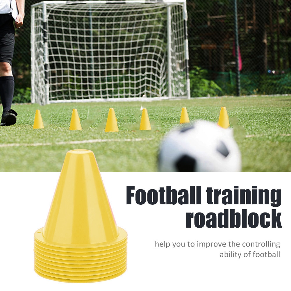 10x Trainingskegel - PE Kunststoff - 8.5x8.5cm - Fußball, Basketball, Skate Marker