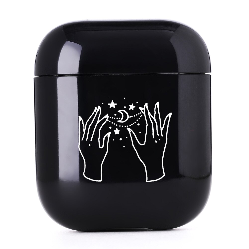 Cute Case For Apple Airpods 1/2 Case Space Planets Astroaunt Bluetooth Earphone Case For Airpods 1/2 Headphone Black Hard Case: I01108S