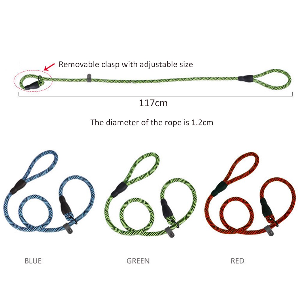 1.2m Durable Dog Leash Golden Retriever Medium Large Dog Collar Leashes Reflective Lead Rope For Labrador Husky Rottweiler
