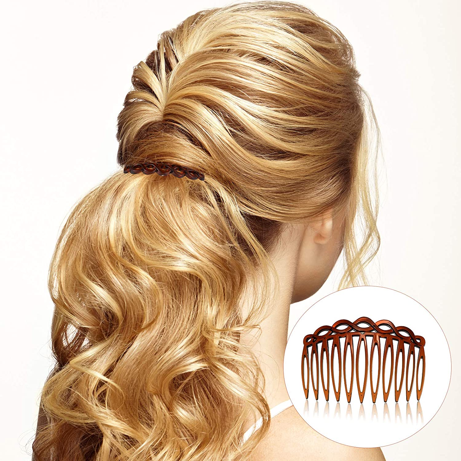 Peines laterales para el cabello de Estilo Vintage para mujer, peine Francés para el pelo con dientes rectos, Clip para el pelo, accesorios para el cabello de Boda nupcial, 2022