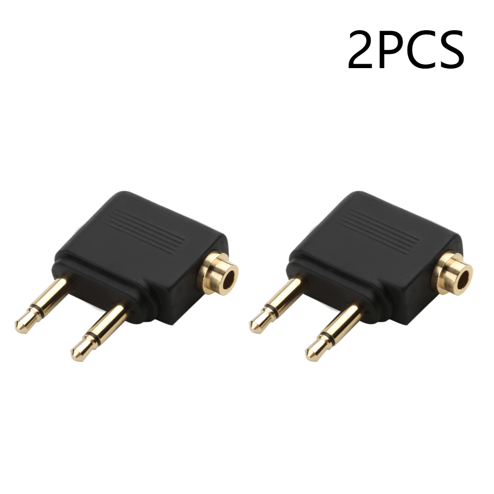 1-5 Stuks Audio-Adapter 3.5Mm Plug Jack Luchtvaartvliegtuig Koptelefoon Koptelefoon Audio-Adapter Voor Vliegtuig Reizen Hoofdtelefoon Oortelefoon: LVORY