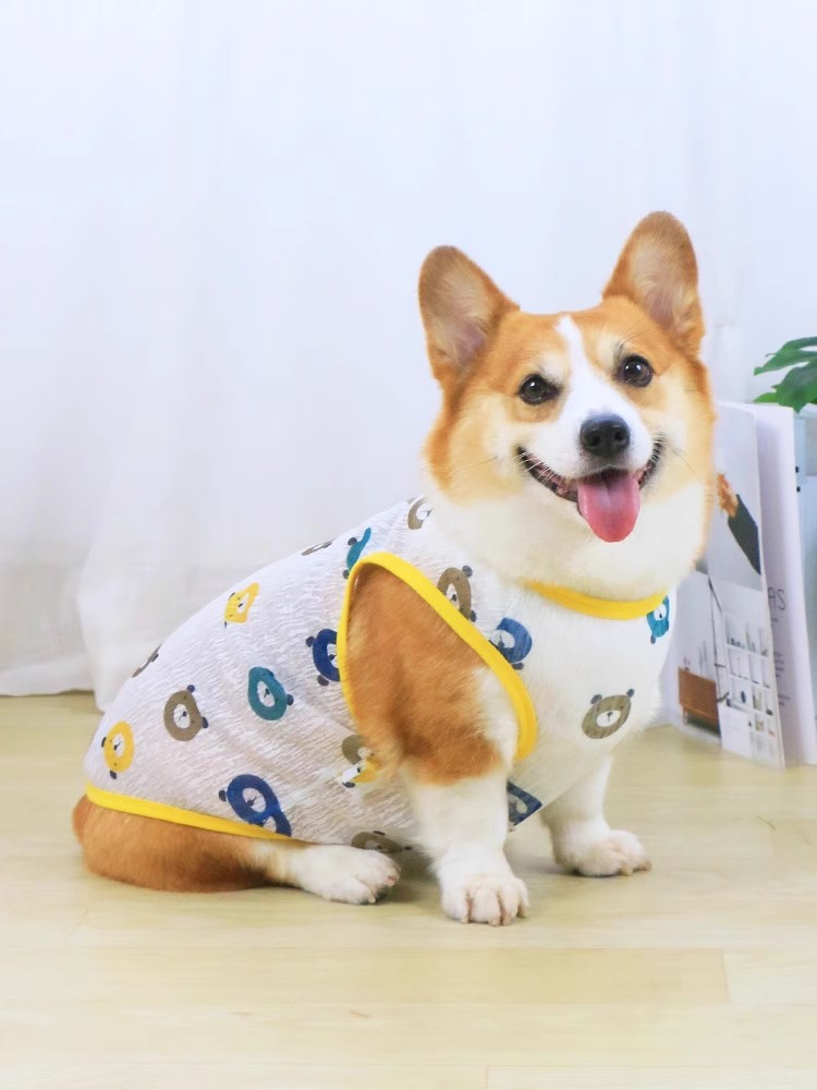 Summer Vest For Medium Large Dogs Cooling Pet Apparel Outfit French Bulldog Terrier Corgi Dachshund Clothing On Accessories