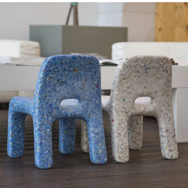 Sillas de plástico ecológicas nórdicas para exteriores, banco pequeño con respaldo de , muebles de sala de estar, tocador, Taburetes