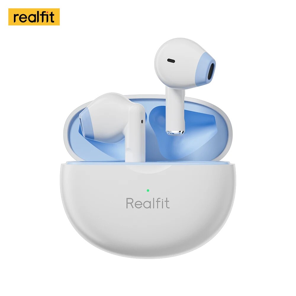 Realfit F2 Bluetooth Earphone Excellent HIFI TWS Wireless Earbuds for realme xiaomi: WHITE