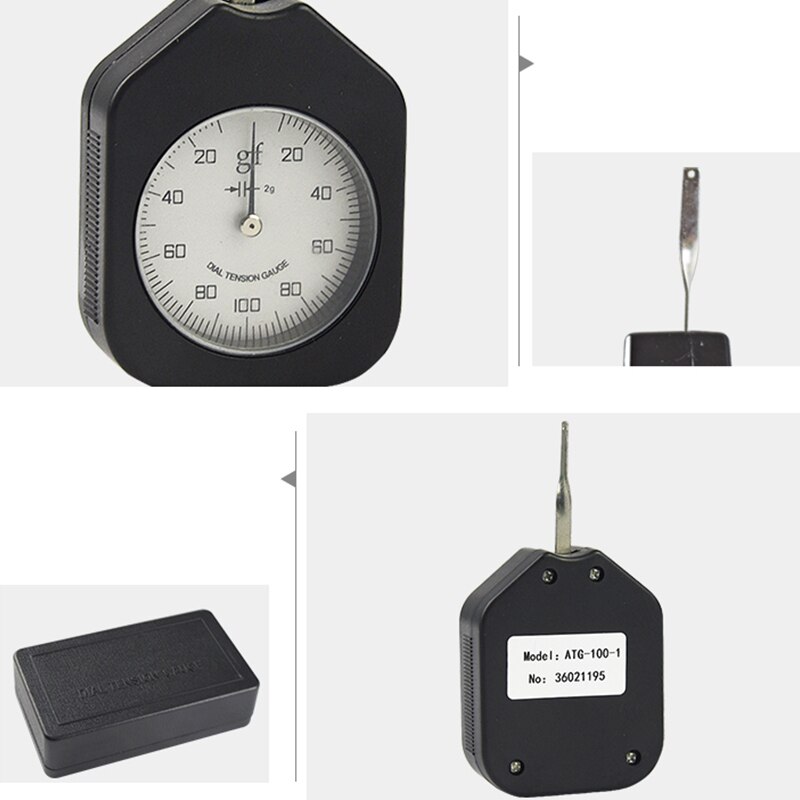 100g Dial Tension Gauge Analog Single Needle Double Needles